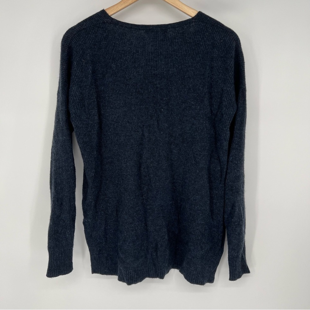 Madewell Warmlight‎ V-Neck Pullover Sweater, Navy, Size L - Picture 9 of 13